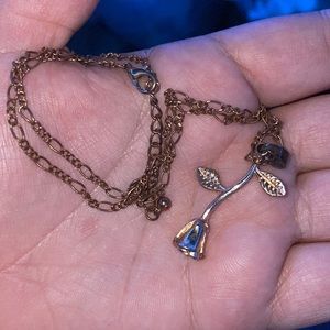 gold rose necklace